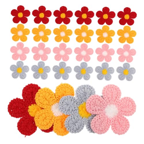 DOITOOL 40 Stück Teiliges Große Handbestickte Blumen Applikationen Buntes Nähzubehör für Kreative DIY Projekte zum Aufnähen Kleidung Jacken Taschen und Haaraccessoires von DOITOOL