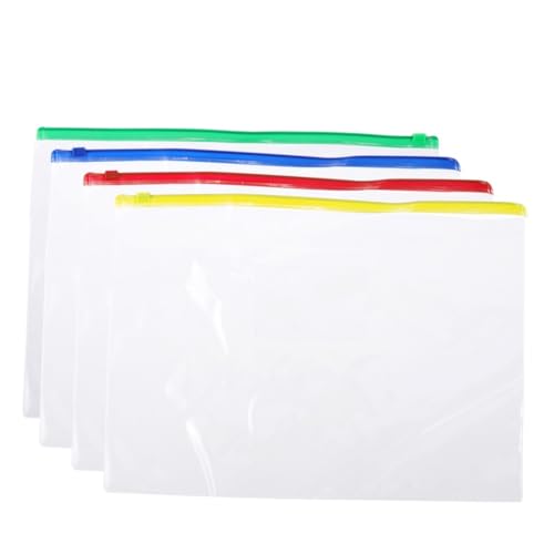 DOITOOL 40 Stück Teiliges PVC Dokumententaschen und Ölbeständig mit Verstärktem Reißverschluss Transparente Aufbewahrungstaschen für Dokumente Quittungen Zeitungen in Rot Gelb Blau Grün DOITOOL 40 Stück Teiliges PVC Dokumententaschen und Ölbeständig mit Verstärktem Reißverschluss Transparente Aufbewahrungstaschen für Dokumente Quittungen Zeitungen in Rot Gelb Blau Grün von DOITOOL