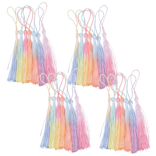 DOITOOL 40 Stück Teiliges Tassel Lesezeichen mit Farbverlauf Dekorative Quasten für DIY Bastelprojekte Handliche Mini-tasseln für Bücher und Kreative Seitenmarkierung DOITOOL 40 Stück Teiliges Tassel Lesezeichen mit Farbverlauf Dekorative Quasten für DIY Bastelprojekte Handliche Mini-tasseln für Bücher und Kreative Seitenmarkierung von DOITOOL