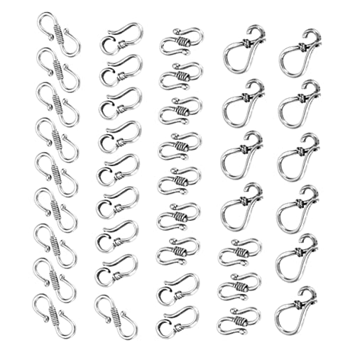 DOITOOL 40 Stück Tibetische Silberlegierung S Schnalle Gliederschnalle Schmuckverschlüsse Silber Knebelverschluss Damen Verschluss Halskette Silber Haken Halskette Verbinder Schlüssel DOITOOL 40 Stück Tibetische Silberlegierung S Schnalle Gliederschnalle Schmuckverschlüsse Silber Knebelverschluss Damen Verschluss Halskette Silber Haken Halskette Verbinder Schlüssel von DOITOOL