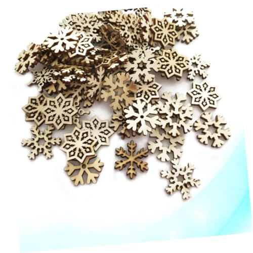 DOITOOL 400 Stck. Teiliges Holz Schneeflocken Bastelstücke Weihnachtsdekorationen Mix Unbemalt Glatte Oberfläche DIY Schmuck Zubehör für Kreative Handwerksprojekte und Festdeko von DOITOOL