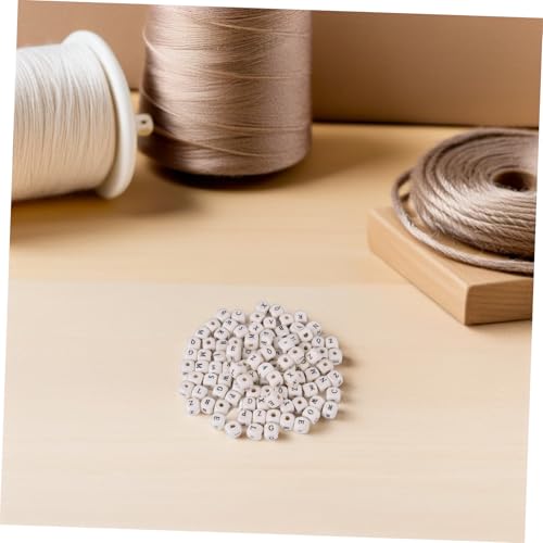 DOITOOL 400 Stück Holz Buchstabenperlen Quadratisch Naturholz Würfel Alphabet Beads für DIY Schmuck Armband Halskette Schlüsselanhänger Basteln Zubehör von DOITOOL