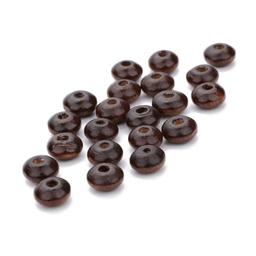 DOITOOL 400 Stück Holzperlen Dicke Runde Holzperlen für Diy Schmuckherstellung Spacer Charms für Armbänder und für Bastelprojekte Langlebig und Vielseitig von DOITOOL