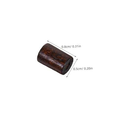 DOITOOL 400 Stück Holzröhrenperlen Tiefkaffee Zylinderförmige Spacer Perlen für DIY Schmuckherstellung Armband Halskette Natürliche Holzperlen mit Großem für Bastelbedarf von DOITOOL