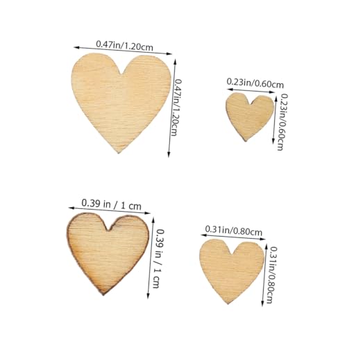 DOITOOL 400 Stück Mini Holzherzen zum Basteln Glatte Natürliche Holzscheiben für DIY Dekoration Bemalbare Holzherzen Streudeko für Hochzeit Tischdeko Kreative Handwerksprojekte von DOITOOL