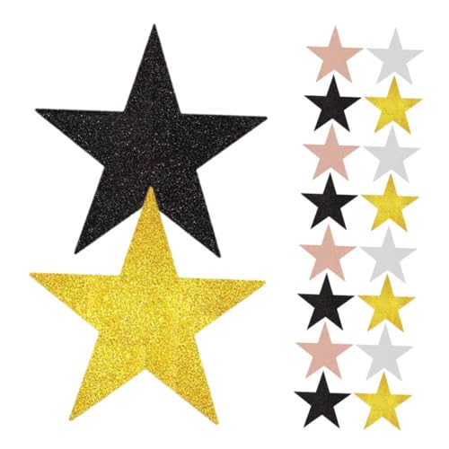 DOITOOL 40Stücke Glitzernde Stern Ausschnitte Aus Dekoration Für Hochzeit Party Und Klassenzimmer Goldene Silberne Roségoldene Und Schwarze Sterne Für Kreative DOITOOL 40Stücke Glitzernde Stern Ausschnitte Aus Dekoration Für Hochzeit Party Und Klassenzimmer Goldene Silberne Roségoldene Und Schwarze Sterne Für Kreative von DOITOOL