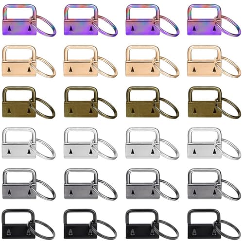 DOITOOL 42 Stück Keychain -Handgelenksgurt Griffe Schließe Lanyards Crimpen Herstellung Karabinerhaken Schlüsselanhänger-Clips zum Basteln Schlüsselanhänger-Armband Eisen von DOITOOL