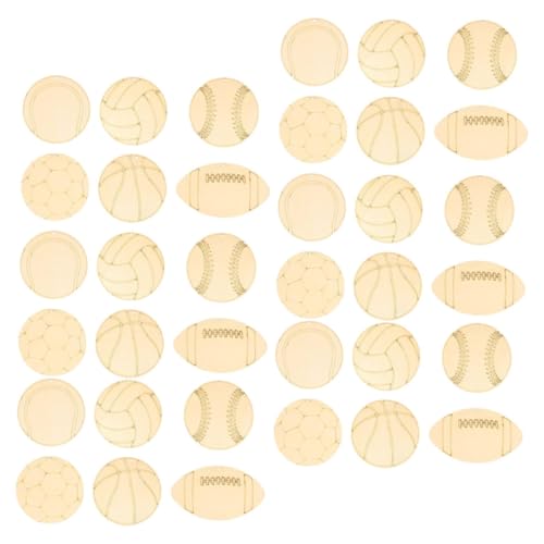 DOITOOL 42 Stück Teiliges Holz DIY Set für Unvollendete Ausschnitte Geeignet für Kreative Bastelprojekte Wanddekoration und von DOITOOL