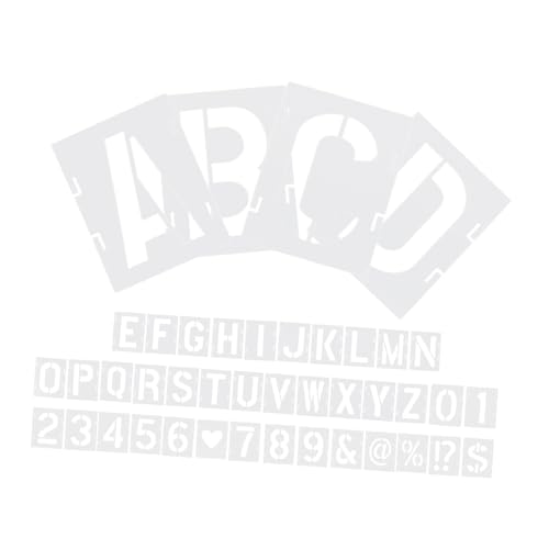DOITOOL 42 Stück Teiliges Kunststoff Buchstaben Schablonen Wiederverwendbar Große Alphabet Schablonen für Wandmalerei Spraygestaltung DIY Bastelprojekte Geeignet für Holz Möbel DOITOOL 42 Stück Teiliges Kunststoff Buchstaben Schablonen Wiederverwendbar Große Alphabet Schablonen für Wandmalerei Spraygestaltung DIY Bastelprojekte Geeignet für Holz Möbel von DOITOOL
