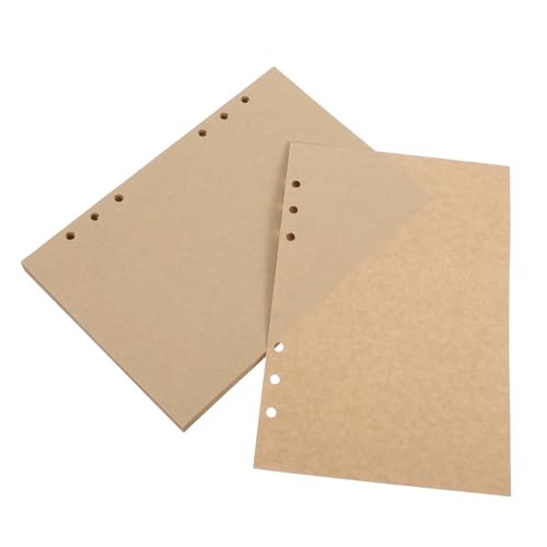DOITOOL 45 Blatt Loseseiten Des Buches Leere Planer-nachfüllungen Planereinsätze Ringbuch Notizbuch Budgetordner Mit Bargeldumschlägen 6-loch-notizbuchfüller A5 Ordner Schokolade Papier von DOITOOL