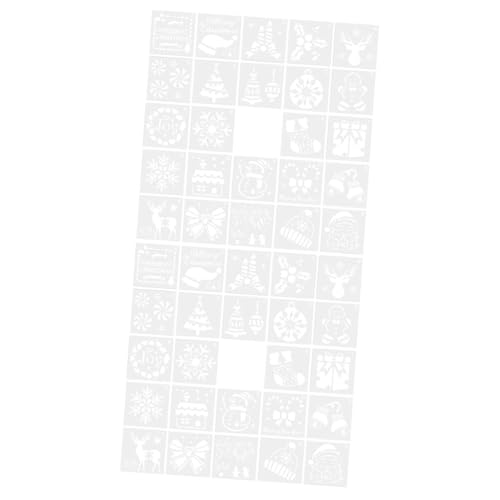DOITOOL 48 Stk. Teiliges Weihnachts Schablonen Kleine Malvorlagen für Erwachsene Kreative DIY Zeichenvorlagen für Scrapbooking Wanddekoration und Festliche Bastelprojekte von DOITOOL
