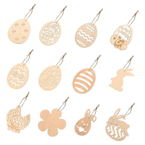 DOITOOL 48 Stück Teiliges Ostern Holz Unfertige Holzscheiben DIY Bastelornamente mit Hasen und Eierformen Kreative Bastelideen Fenster und Geschenkdekoration DOITOOL 48 Stück Teiliges Ostern Holz Unfertige Holzscheiben DIY Bastelornamente mit Hasen und Eierformen Kreative Bastelideen Fenster und Geschenkdekoration von DOITOOL