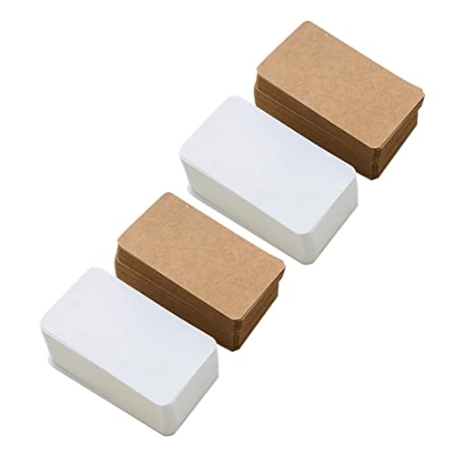 DOITOOL 4Er-Packung Leere Wortkarte schmucklos Visitenkarten leere Karten zur Überarbeitung Schüttgut Mini-Blankokarten leere Karteikarten zur Überarbeitung Mini-Karton weißes Papier von DOITOOL
