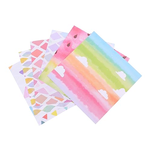 DOITOOL 4Er-Packung Origami Papier Set Wasserfarbenmuster Quadratische Faltblätter für Bastelprojekte Diy Handwerksmaterialien für Scrapbooking und Bastelarbeiten von DOITOOL