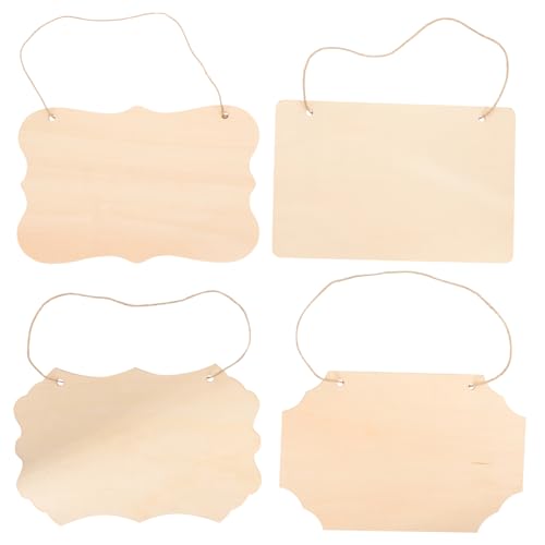 DOITOOL 4Stücke DIY Holzschild Blanko zum Basteln Leere Holztafeln für Dekorationen für Restaurants Cafés Partys und Mehr Hochwertiges Holzmaterial Einfach DOITOOL 4Stücke DIY Holzschild Blanko zum Basteln Leere Holztafeln für Dekorationen für Restaurants Cafés Partys und Mehr Hochwertiges Holzmaterial Einfach von DOITOOL