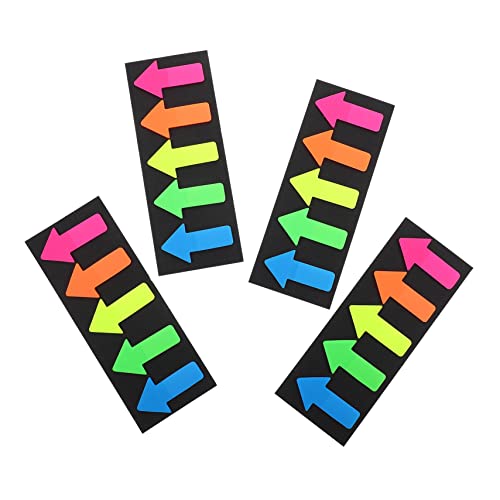 DOITOOL 4Stücke Kreative Haftnotizen Fluoreszierende Klebeetiketten Für Notizbücher Selbstklebende Index Marker Für Schule Und Büro von DOITOOL