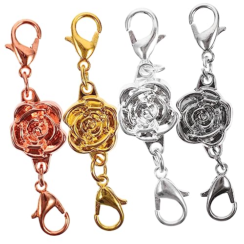 DOITOOL 4Stücke Magnetverschluss Hummer für Schmuckherstellung Magnetische Halskettenmagnetschnalle zum DIY von Armbändern und Fußkettchen Roségold von DOITOOL