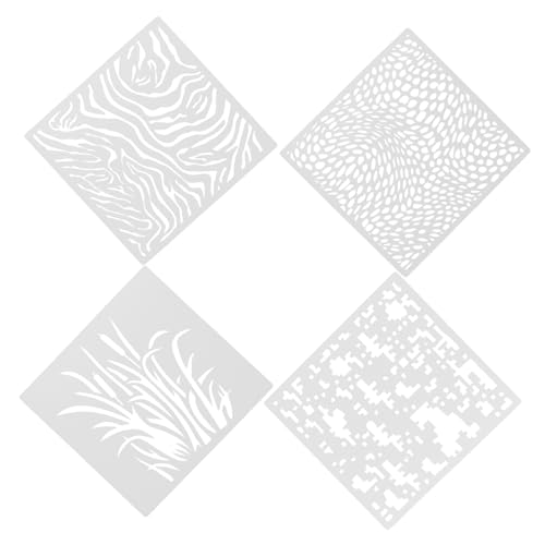 DOITOOL 4Stücke Malschablonen Wiederverwendbare Wandkunstvorlagen Pet Material für Bastelprojekte und Heimdekoration Vielseitige Schablonen mit Schönen Mustern von DOITOOL