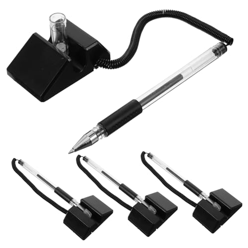 DOITOOL 4Stücke Multifunktions Kugelschreiber mit Stand Desktop Stift für Büro Geschäft Komfortabler Schreibstift mit Stabilem Halter für Tägliche Nutzung und Elegante von DOITOOL