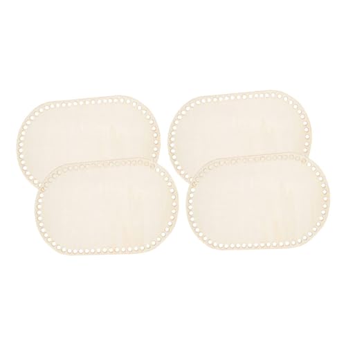 DOITOOL 4Stücke Ovaler Holzsockel zum Häkeln DIY Korbboden Massivem Holz Blanke Oberfläche für Designs für Taschen und Bastelprojekte DOITOOL 4Stücke Ovaler Holzsockel zum Häkeln DIY Korbboden Massivem Holz Blanke Oberfläche für Designs für Taschen und Bastelprojekte von DOITOOL