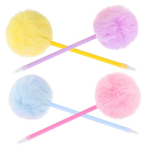 DOITOOL 4Stücke Pom Pom Stifte Flauschige Kugelschreiber Pastellfarben Dekorative Schreibgeräte für Schule und Büro Niedliche Neuheit Stifte für Erwachsene DOITOOL 4Stücke Pom Pom Stifte Flauschige Kugelschreiber Pastellfarben Dekorative Schreibgeräte für Schule und Büro Niedliche Neuheit Stifte für Erwachsene von DOITOOL