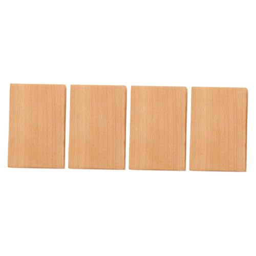 DOITOOL 4Stücke Rechteckige Holzblöcke Unfertige DIY Handwerksmaterialien Langlebigem Holz zum Bemalen und Dekorieren für Kreative Projekte von DOITOOL