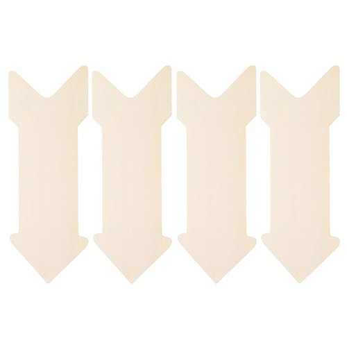 DOITOOL 4Stücke Unlackierte Holzpfeil Ausschnitte DIY Holzscheiben für Bastelprojekte Glatte Holztafeln Dekorieren Unvollendete Holzschilder von DOITOOL