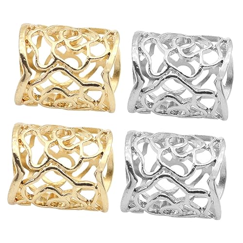 DOITOOL 4Stücke Vintage Rosé Schalclips Goldene Silberne Schalbindungen Halsschmuck Schnallen Für Frauen Für Schals Und Tücher von DOITOOL