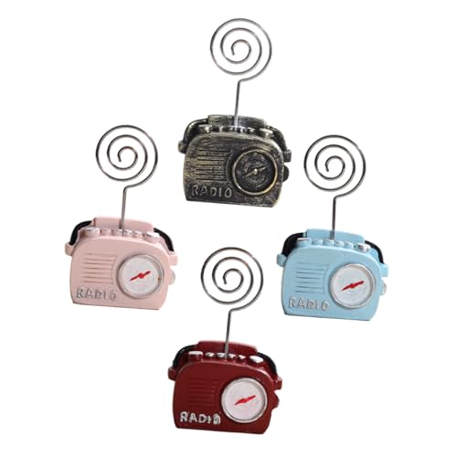 DOITOOL 4Stücke Vintage Telefon Notizen Clips aus Resin und Dekorative Büroklammern für Memo Fotos Karten und Notizen und Sicher für Schule und Zuhause von DOITOOL