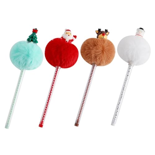 DOITOOL 4Stücke Weihnachts Kugelschreiber für Kreative für Lehrer Gelstifte und Schreibutensilien für Unterricht von DOITOOL