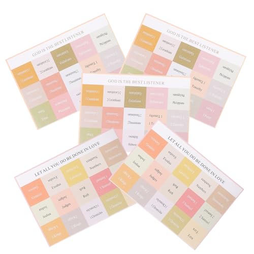 DOITOOL 5 Blätter Indexetikettenaufkleber Rosafarbene Bibeltafeln Bibel-index-etiketten Buchregisterkarten Bibel-etiketten-tabs Tabs Zum Bibelstudium Laminierte Bibeletiketten Für Papier von DOITOOL