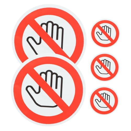 DOITOOL 5 Blätter Warnaufkleber Nicht Berühren Haftetiketten für Sicherheitswarnungen Durchmesser für Fabriken Baustellen und Gefährliche Geräte von DOITOOL