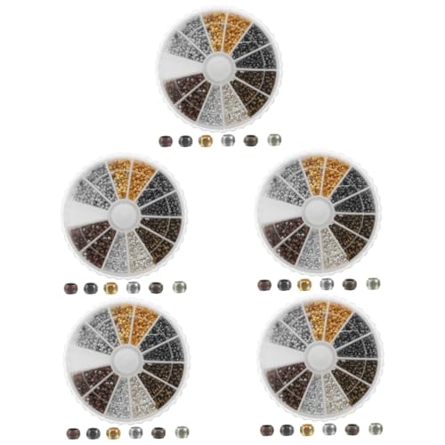 DOITOOL 5 Boxen Kupferbox -perlen Halskette Klobig Herstellung Schmuck Perlen Für Armbänder Bastelperlen Selber Machen Lose Abstandsperlen Lose Perlen Aus Metall Lose Mehrzweckperle DOITOOL 5 Boxen Kupferbox -perlen Halskette Klobig Herstellung Schmuck Perlen Für Armbänder Bastelperlen Selber Machen Lose Abstandsperlen Lose Perlen Aus Metall Lose Mehrzweckperle von DOITOOL