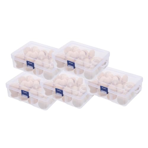 DOITOOL 5 Boxen Unbemalte DIY Holzgläser aus Hochwertigem Holz Kreative Bastelsets für Bemalen und Dekorieren von Wohnzimmer Kinderzimmer und Büro Fördert Kreativität und Handfertigkeit von DOITOOL