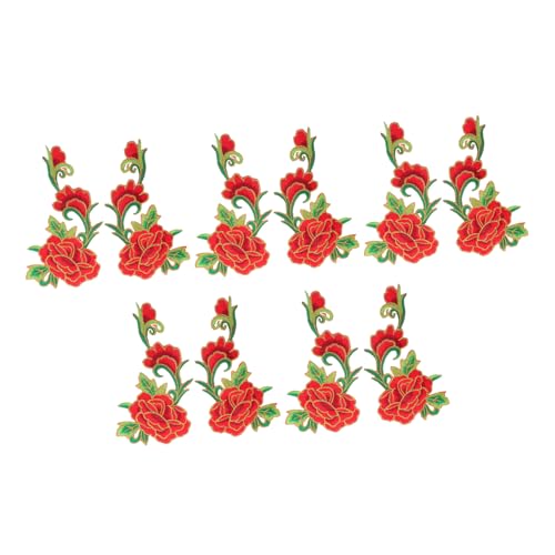 DOITOOL 5 Paar Bestickte Rosen Aufnäher Rot Bügelmotive für Kleidung Taschen Heimtextilien Vielseitige DIY Applikationen Robust Waschbeständig Romantische Blumenverzierung DOITOOL 5 Paar Bestickte Rosen Aufnäher Rot Bügelmotive für Kleidung Taschen Heimtextilien Vielseitige DIY Applikationen Robust Waschbeständig Romantische Blumenverzierung von DOITOOL