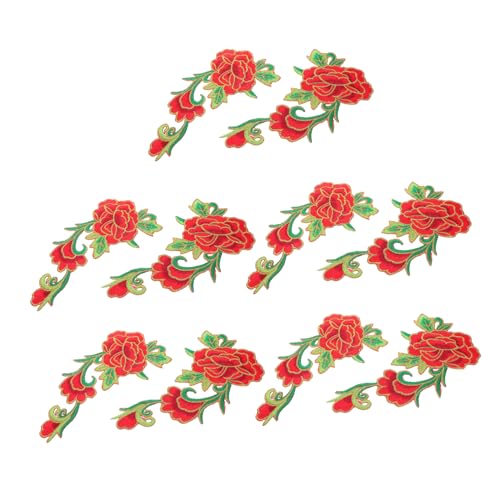DOITOOL 5 Paar Bestickte Rosen Aufnäher zum Aufbügeln Langlebige Jeans Stickerei Patches für DIY Kleidung Reparatur Applikationen für Taschen Kleider Einfache Handarbeit Dekoration DOITOOL 5 Paar Bestickte Rosen Aufnäher zum Aufbügeln Langlebige Jeans Stickerei Patches für DIY Kleidung Reparatur Applikationen für Taschen Kleider Einfache Handarbeit Dekoration von DOITOOL