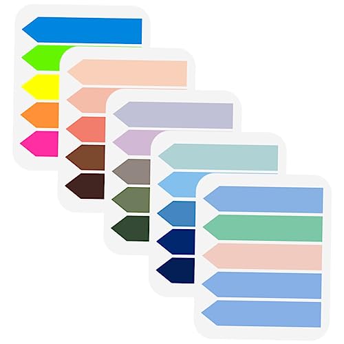 DOITOOL 5 Packungen Haftnotizen Marker Pet Seitenmarker für Notizen Büro Schule und Zuhause Hervorheben von Aufgaben und Organisation für To Do Listen Pastellfarben und Fluoreszierende von DOITOOL