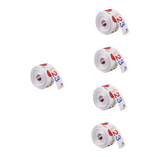 DOITOOL 5 Rollen Back To School Ripsband Polyesterband für Diy Basteln Geschenkverpackung Dekoration Haaraccessoires Breit Yards von DOITOOL