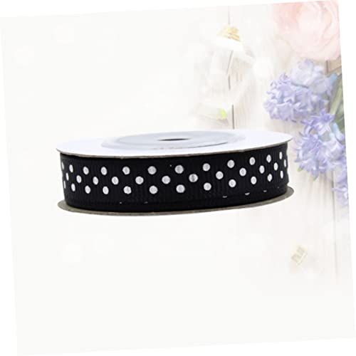 DOITOOL 5 Rollen Breites Geschenkbändchen mit Punktmuster Robustes Dekoband für DIY Bastelprojekte und Partydetails Schwarz Yards DOITOOL 5 Rollen Breites Geschenkbändchen mit Punktmuster Robustes Dekoband für DIY Bastelprojekte und Partydetails Schwarz Yards von DOITOOL