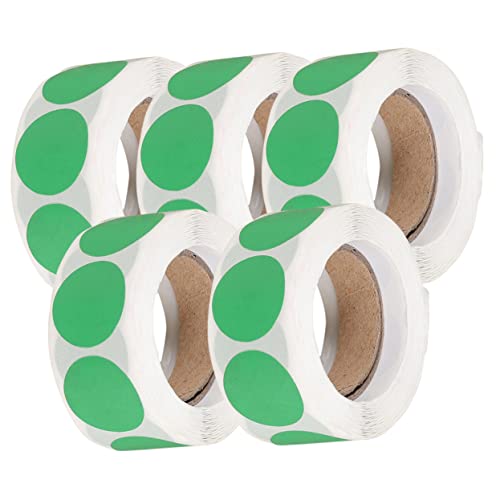 DOITOOL 5 Rollen Bunte Selbstklebende Punkt Aufkleber mit Runde Etiketten für Kreative DIY Projekte Farbcodierung für Zuhause Büro und Veranstaltungen von DOITOOL