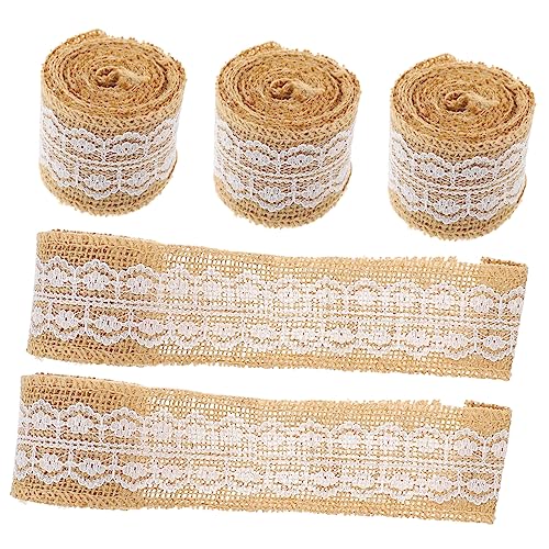 DOITOOL 5 Rollen Dekorative Bänder Jute und Spitzenbänder für DIY und Bastelprojekte für Hochzeiten Partys und Feiertagsdekorationen DOITOOL 5 Rollen Dekorative Bänder Jute und Spitzenbänder für DIY und Bastelprojekte für Hochzeiten Partys und Feiertagsdekorationen von DOITOOL