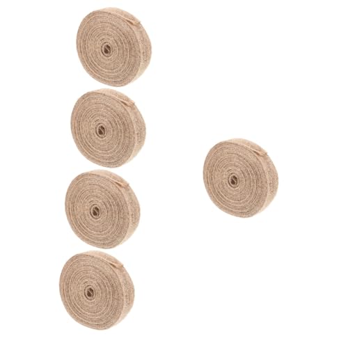 DOITOOL 5 Rollen Diy Handgemachtes Hanfseil Hochzeit Sackleinen Geschenkband Goldrand Dekoratives Band Tragenresistente Band Geschenkzubehör Wickelband Verpackungsband Jute DOITOOL 5 Rollen Diy Handgemachtes Hanfseil Hochzeit Sackleinen Geschenkband Goldrand Dekoratives Band Tragenresistente Band Geschenkzubehör Wickelband Verpackungsband Jute von DOITOOL