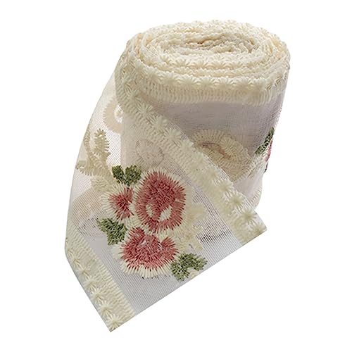 DOITOOL 5 Rollen Diy Spitzenbesatz mit Rosenstickerei Vintage Spitzenband für Haaraccessoires Dekoration und Handwerk für Kleidung Vorhänge und Tischdecken von DOITOOL