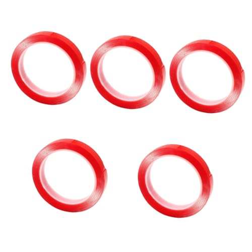 DOITOOL 5 Rollen Doppelseitiges Klebeband Stark und Langlebig ohne Rückstände Vielseitig Einsetzbar für Täglichen Gebrauch Einfach zu Handhaben Verwenden für Kreative Projekte von DOITOOL