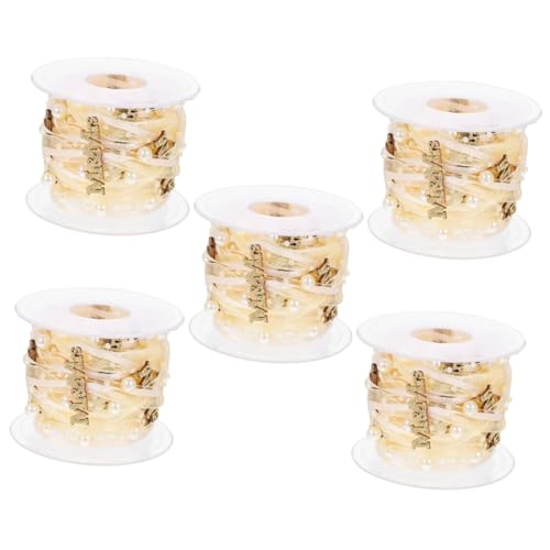 DOITOOL 5 Rollen Hochzeitsdekorationsband Dusche dekorativ Hochzeitsdekorationen Bänder für Handwerk groß Bogen Wickelband Schleifenknoten machen Bänder Verpackungsbänder Polyester Golden DOITOOL 5 Rollen Hochzeitsdekorationsband Dusche dekorativ Hochzeitsdekorationen Bänder für Handwerk groß Bogen Wickelband Schleifenknoten machen Bänder Verpackungsbänder Polyester Golden von DOITOOL