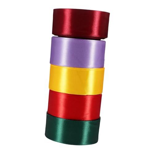 DOITOOL 5 Rollen Party-geschenkbänder Band Umwickeln Klein Gegenwärtig Hochzeitsband Weihnachten Dekoration Farben Bunt Rot Schmücken Gelb Kunsthandwerk Polyester DOITOOL 5 Rollen Party-geschenkbänder Band Umwickeln Klein Gegenwärtig Hochzeitsband Weihnachten Dekoration Farben Bunt Rot Schmücken Gelb Kunsthandwerk Polyester von DOITOOL