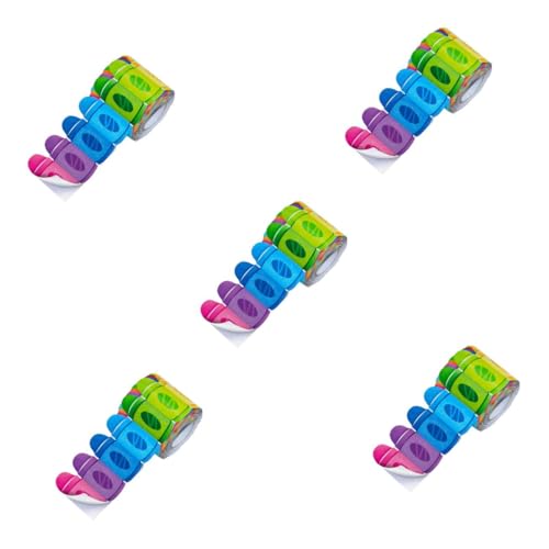 DOITOOL 5 Rollen Randaufkleber mit Buntstift Bulletin Kindergarten Grenzaufkleber lehrreich Klassenzimmer deko Abnehmbare Wandtattoos Pflaume Wandtattoo Aufkleber aus beschichtetem Papier von DOITOOL