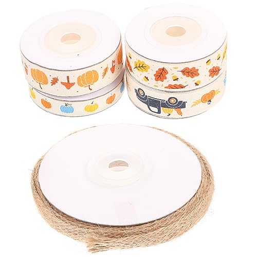 DOITOOL 5 Rollen Thanksgiving-Gurtband Dekoration für Party Kranz Bastelband farbig Urlaub ribbon geschenkband geschenkeband Geschenkverpackungsband Kranzband verdrahtetes Band Polyester DOITOOL 5 Rollen Thanksgiving-Gurtband Dekoration für Party Kranz Bastelband farbig Urlaub ribbon geschenkband geschenkeband Geschenkverpackungsband Kranzband verdrahtetes Band Polyester von DOITOOL