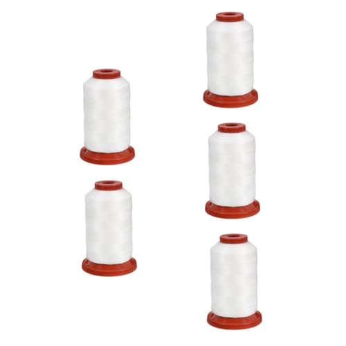 DOITOOL 5 Rollen Wasserlösliche Schnur Handarbeit Kleidung Schwarz Decke Stickerei Blau schneidbarer Nähfaden Nähzubehör für den Haushalt wasserlöslicher Nähfaden Nähmaterial Vinylon Weiß von DOITOOL