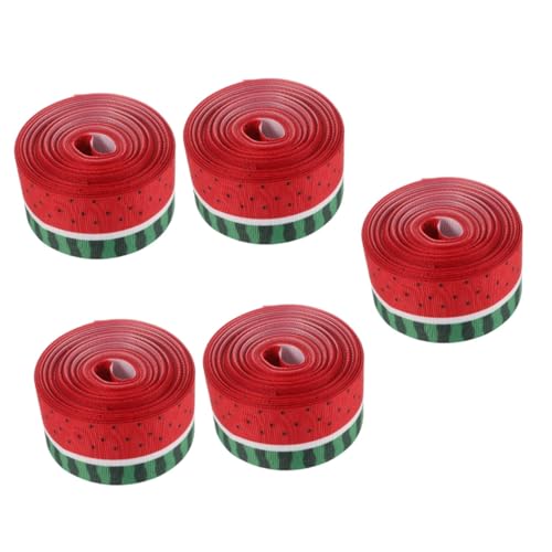 DOITOOL 5 Rollen Wassermelonenmuster Für Hochzeit Bänder Zum Verpacken Verpackung Banddekor Themenband Bedrucktes Band Zum Basteln Band Zum Verpacken Wickelband Geschenkband Polyester DOITOOL 5 Rollen Wassermelonenmuster Für Hochzeit Bänder Zum Verpacken Verpackung Banddekor Themenband Bedrucktes Band Zum Basteln Band Zum Verpacken Wickelband Geschenkband Polyester von DOITOOL